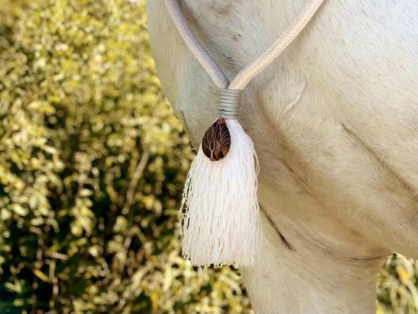 Tiger eye creme-neckrope-Free Riding Neckropes-FR Equestrian