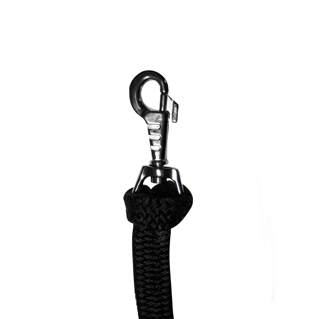 Black Leadrope-leadrope-Free Riding Neckropes-silver coloured-FR Equestrian