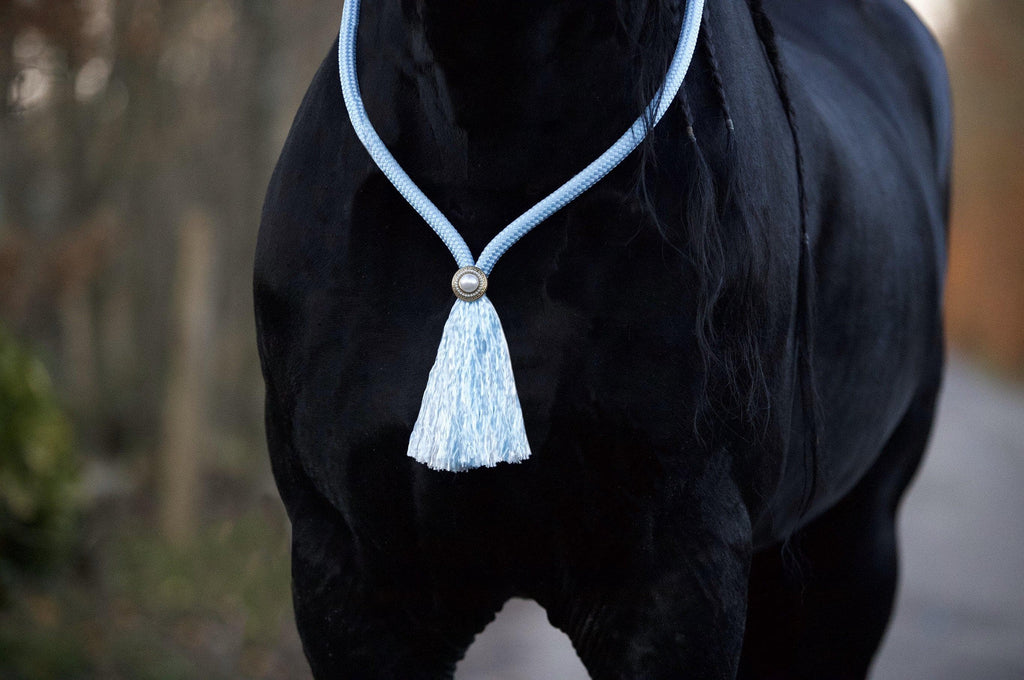 Ice blue pearlstone-neckrope-Free Riding Neckrope-FR Equestrian