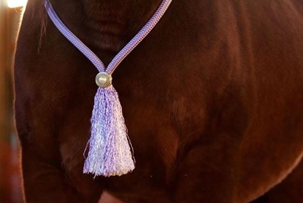 Lilac pearlstone-neckrope-Free Riding Neckrope-FR Equestrian