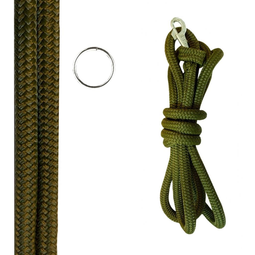 Military green training set premium-Free Riding Neckropes-Extra mini-Solid brass-FR Equestrian